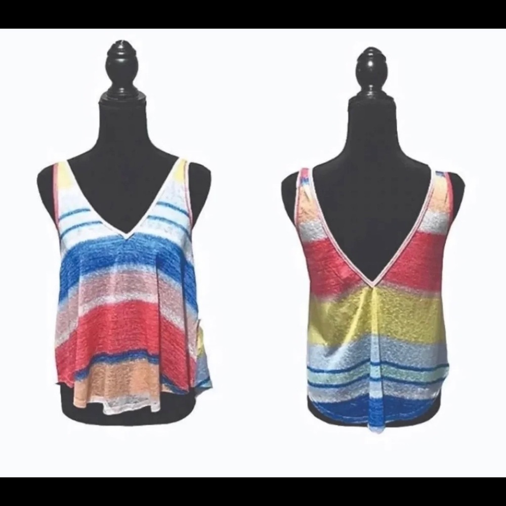 Tank top with “v-neck” in front & back